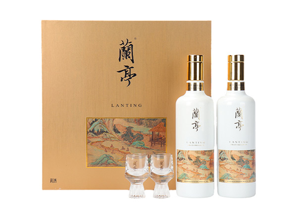 赣州会稽山兰亭黄酒回收国潮兰亭500ml*2礼盒装