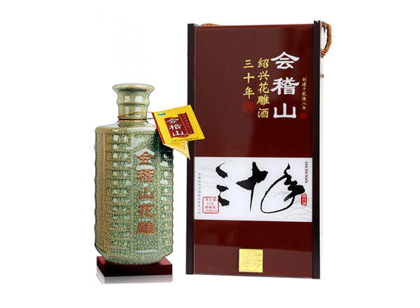 赣州会稽山黄酒回收会稽山三十年绍兴花雕酒30年木盒装2.5L黄酒